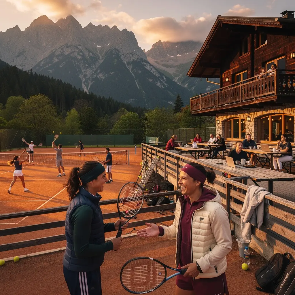 Ein Spieler übt seine Aufschlagtechnik mit einer detaillierten Anleitung.