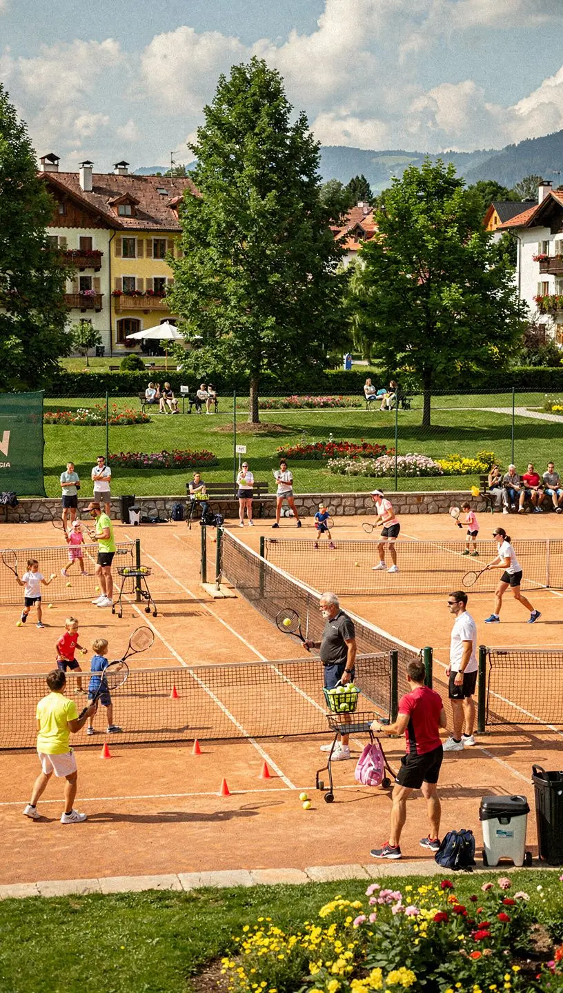 Ein Spieler übt seine Aufschlagtechnik mit einer detaillierten Anleitung.